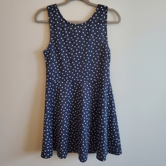 Divided | 14 | Deep V Polka Dot Dress - Picture 1 of 8